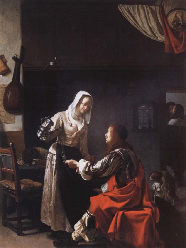 MIERIS, Frans van, the Elder Tavern scene Spain oil painting art